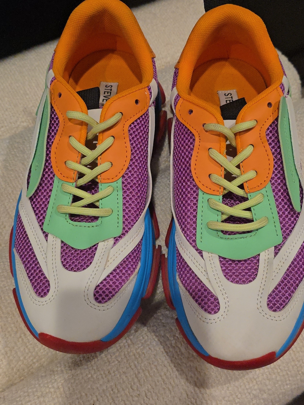 Steve Madden Kids Purple, Orange & Mint Lace-Up Sneakers